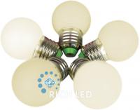 Лампа для Белт-лайта Rich LED, 24В, 2 Вт, цоколь Е27, d=45 мм, белый RL-B-E27-G45-24V-2W-W