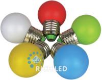 Светодиодная лампа для Белт-лайта Rich LED, 2 Вт, цоколь Е27, d=45 мм, RGB RL-B-E27-G45-RGB