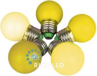 Светодиодная лампа для Белт-лайта Rich LED, 1 Вт, цоколь Е27, d=45 мм, желтая, RL-BL-E27-G45-Y