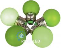 Светодиодная лампа для Белт-лайта Rich LED, 1 Вт, цоколь Е27, d=45 мм, зеленая, RL-BL-E27-G45-G
