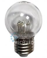 Лампа для Белт-лайта Rich LED, 2 Вт, цоколь Е27, 220В, d=45 мм, DIP, теплый белый RL-B-E27-G45T3-TWW
